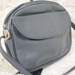 LONGCHAMP ミニショルダーバッグ　ネイビー　レザー