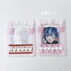 トレカケース　ホイップデコ　B8 硬化ケース　リボン　メイド　ケーキ　ピンク