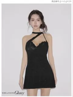 ROBE de FLEURS Glossy ミニドレス XS ブラック