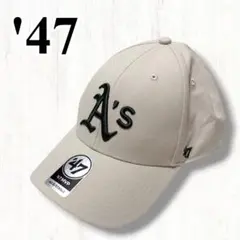 47 포티세븐 MVP A's 캡 베이지 사이즈 조절 가능