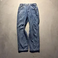 ケミカルウォッシュ デニムパンツ テーパード ジーンズ ウエストゴム カジュアル