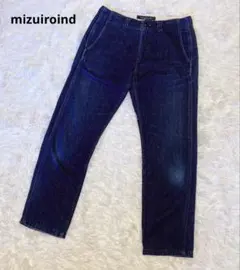 【mizuiroind】ミズイロインド ワイド デニム パンツ シンチバックのサムネイル