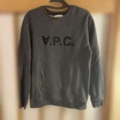 A.P.C. アーペーセー スウェット HIVER87 チャコールグレー 逆さA