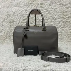 サンローラン ダッフルバッグ ミニボストン 2way グレー ショルダー