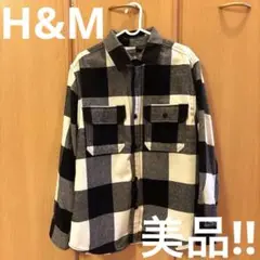 H&M メンズ オーバーサイズチェックシャツ（Mサイズ）
