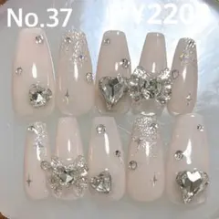 ネイル ネイルチップオーダー ちゅるん ワンホンネイル ハート 韓国 キラキラ