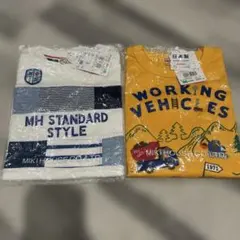 【新品】ミキハウス　Tシャツと長袖カットソー2枚セット　100cm
