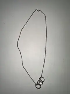 シルバー 3連リング ネックレス