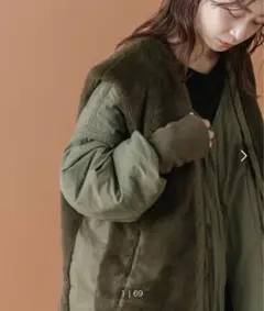 Kastane マルチウェイベスト付きミリタリーコート ベストのみ