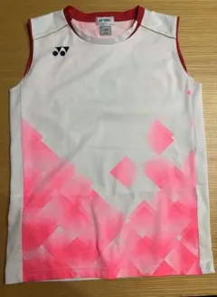 YONEX バドミントンゲームシャツ ホワイト/ピンク