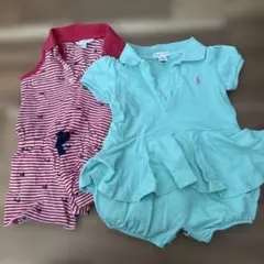 Ralph Lauren ポロワンピース ロンパース 9M セットのサムネイル