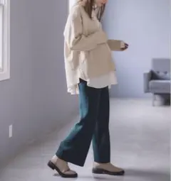 マタニティリブパンツ