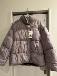 新品　ZARA ライトパープル ダウンジャケット