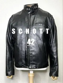 ④ SCHOTT【42】641 米国製◇革ジャンninjaハーレーgpzショベルのサムネイル