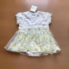 【新品未使用タグ付き】slap slip bebe レモン柄ワンピース 80