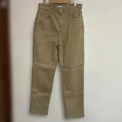 ベイフロー　カラーテーパードパンツ　L ベージュ