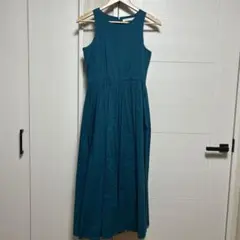 クリーニング済み美品 MARIHA 水色 スリーブレス ロングドレス38 クリーニング済み美品 MARIHA 水色 スリーブレス ロングドレス38