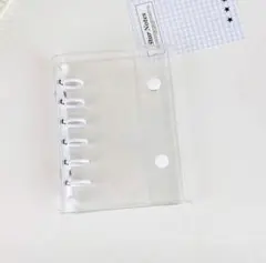 新品　A7 シール帳 ホワイト クリアバインダー　白