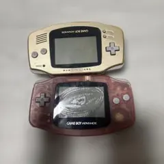 ゲームボーイアドバンス 本体 2台セット ゴールド クリアレッド
