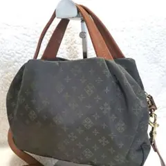 【美品】ラシット ダークグリーン キャンバス ショルダーバッグ