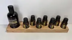 トチの木無垢材　アロマオイルスタンド　15ml×7本＋115ml