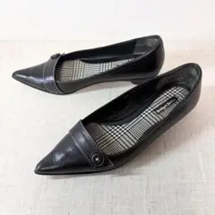 Bridget Birkin パンプス ポインテッドトゥ 千鳥格子 バックルのサムネイル