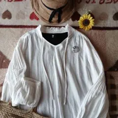 tsukuru&Lin♡衿フリルリボンWガーゼブラウスプルオーバー♡SM2Day