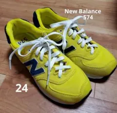 New Balance　ニューバランス574 イエロー　24