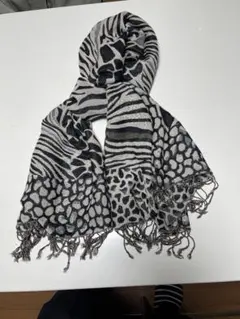 大判ゼブラ・ヒョウ柄ストール 72✖️160