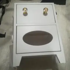 ホワイト木製小物収納ボックス