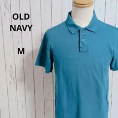 オールドネイビー☆半袖　ポロシャツ　トップス　　M　青系　メンズ