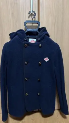 DANTON ネイビー ウールジャケット フード付き
