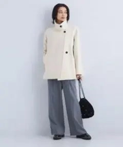 SENTDALE WOOL スタンドカラー ミドル コート