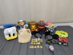 ディズニー カチューシャ ポップコーンバケット ピンバッジ　サングラスヘアバンドのサムネイル