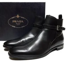 ☆未使用 プラダ ストラップ レザー ショートブーツ イタリア製 ドレスシューズ