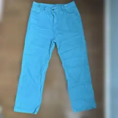 ターコイズブルー デニムパンツのサムネイル