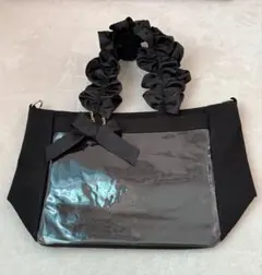 ザッカマート ハンドルフリルトート A4 黒 ブラック