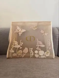 【在庫ラス1】Dior 海外ノベルティ 刺繍トートバッグ ベージュのサムネイル