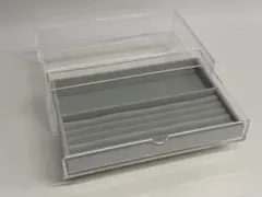 無印良品　重なるアクリルケース2段引出・大＆重なるベロアケースリング小物用
