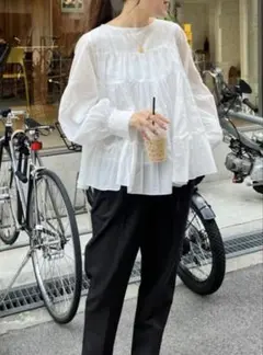 コットンボイルティアードブラウス　titivate