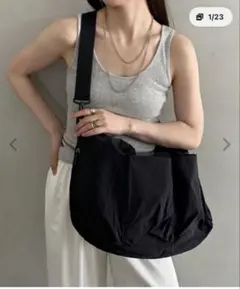 숄더백 블랙 대용량 Outfitter lab