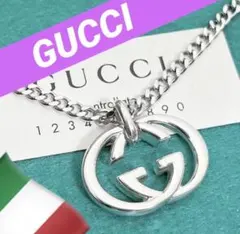 美品　GUCCI インターロッキングペンダントL