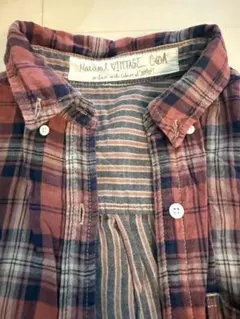 Natural VINTAGE GOA チェック柄 長袖シャツ Fのサムネイル