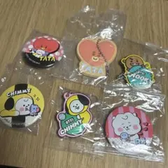 BT21 缶バッジ ラバーマスコット