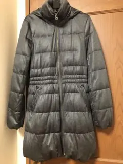 LAUTRÉAMONT フード付きグレーのロングダウンジャケット