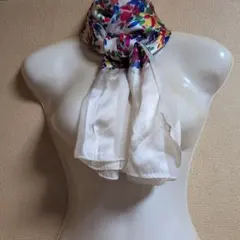 YSL カラフル花柄スカーフ