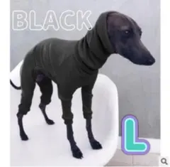 ブラック L 犬服 ロンパース イタリアングレードハウンドのサムネイル