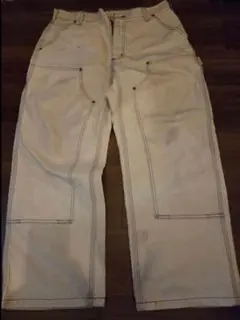 野村訓市　carhartt　 ダブルニー　ホワイト　ペインターパンツ