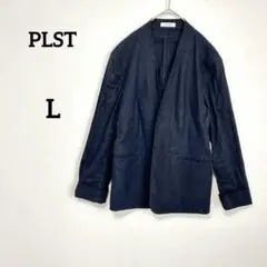 PLST プラステ ノーカラージャケット 長袖 羽織り アウター 【M】