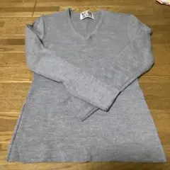 NATURAL BEAUTY グレー Vネックセーター Mサイズ